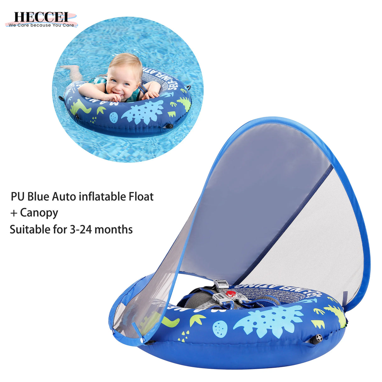 Mambobaby Newest Non Inflatable Baby Float Lying Swimming Ring Pool Toys Swim Trainer Floater For Infant Toddler