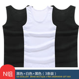 Hot Sale 3pcs / 100% Cotton Mens Sleeveless Tank Top Solid Muscle Vest Undershirts O-neck Gymclothing Tees Whorl Tops