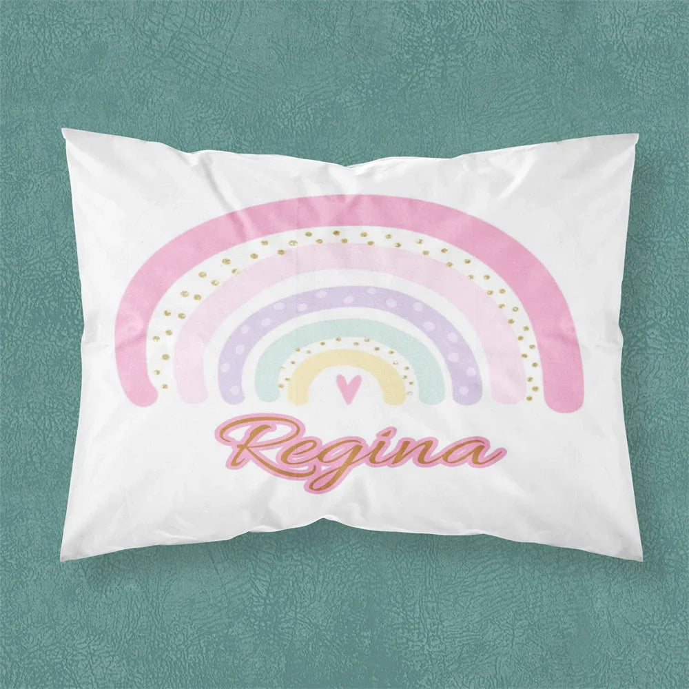 Name Personalized Baby Crib Cushion Cover Cute Bed Pillow Case for New Born Girl Boy Custom DIY Birthday Gift Bed Linen Bedding