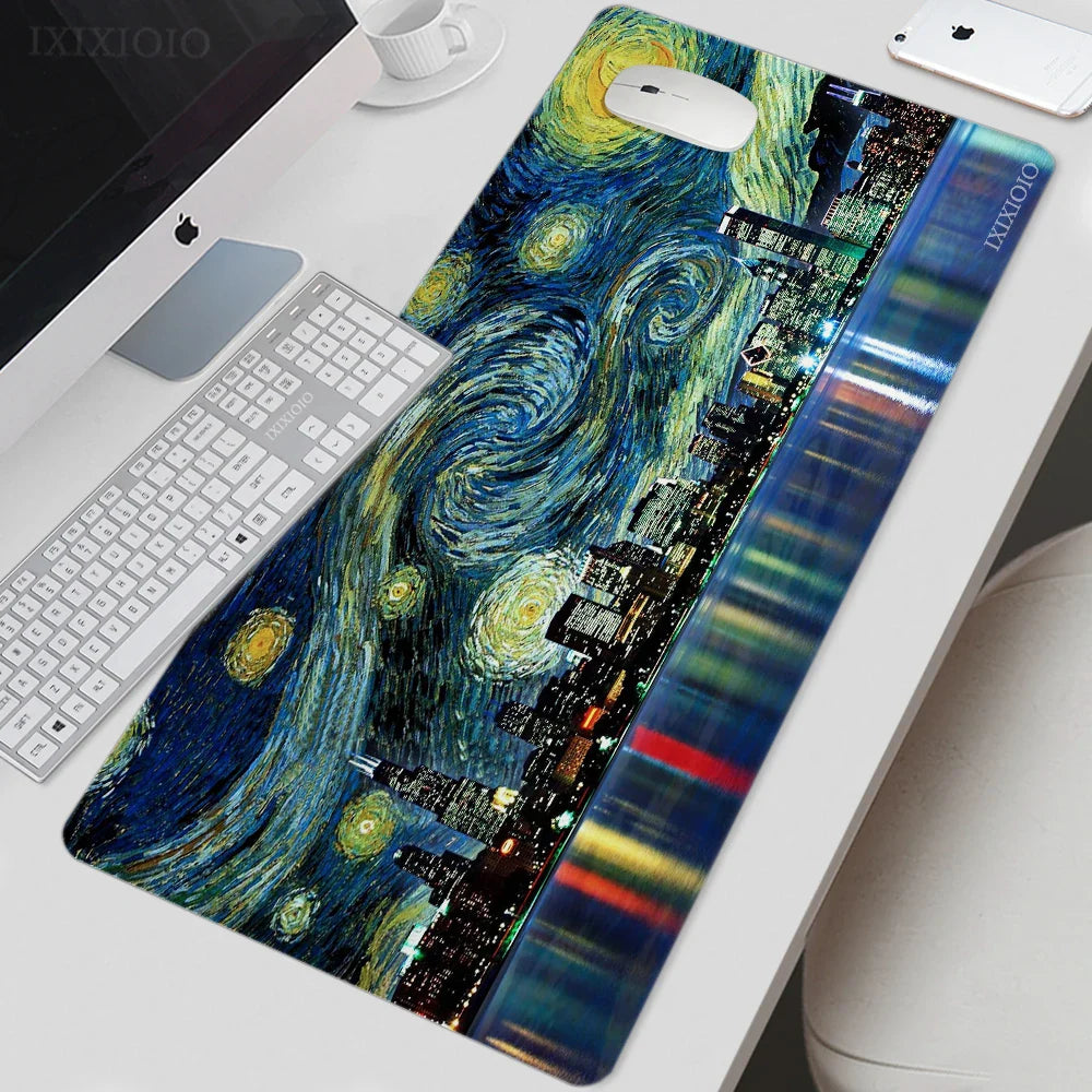 Van Gogh Art Mouse Pad Gaming XL HD Mousepad XXL Mechanical Keyboard Pad MousePads Carpet Non-Slip Office Accessories Mice Pad