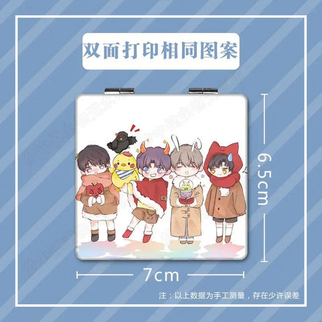 Zayne Qi Yu Animation Derivatives Mirror Anime Love and Deepspace Fold Mini Mirror Toy Figures Cute Cosplay Portable Accessories