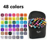 24-120 Colored Marker Pens Set Manga Brush Pen Drawing sketch Art supplies Stationery Lettering Markers School supplies