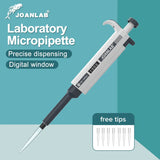 JOANLAB Micropipette Laboratory Automatic Pipette Digital Adjustable Plastic Pipette Chemistry Lab Equipment With Pipette Tips