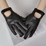 Fashion Chain Women' PU Leather Gloves Winter Warm Plus Velvet Thicken Full Finger Outdoor Riding Touch Screen Driving Mittens