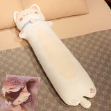 130CM Cute Soft Long Cat Pillow Plush Toys Stuffed Pause Office Nap Pillow Bed Sleep Pillow Home Decor Gift Doll for Kids Girl