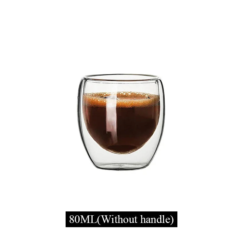 Double Wall High Borosilicate Glass Mug Heat Resistant Tea Milk Lemon Juice Coffee Water Cup Bar Drinkware Lover Gift Creativity