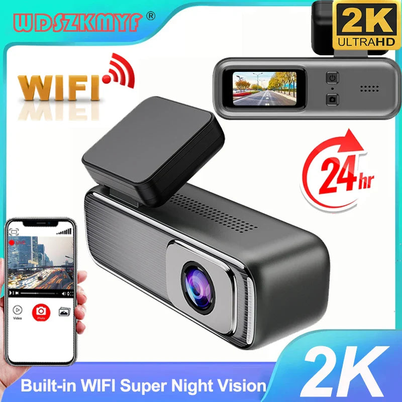 2K Dash Cam for Cars Camera for Vehicle WiFi Car DVR Video Recorder B lack Box 24H Parking Monitor Night Vision Car Assecories