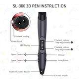 Creative 3D Art Pen for All Ages - SUNLU SL-300, Ideal for PLA/ABS Filament, Perfect Christmas Gift!