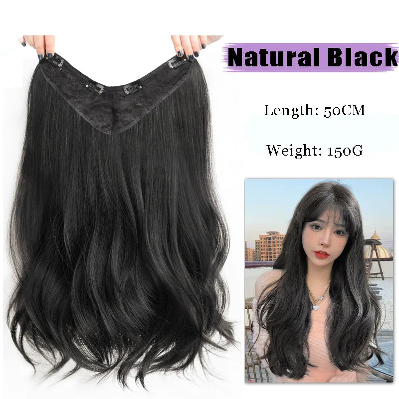 AS-Part Synthetic Clip In Hair Extension Long Thick Curly Natural Blonde Flase Hair Hairpieces For Women Heat Resistant