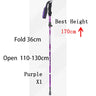 Outdoor Portable 5-Section Fold Trekking Pole Camping Walking Hiking Stick For Nordic Elderly Telescopic Club Easy Put Into Bag