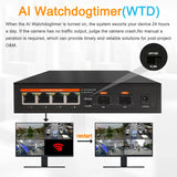 2.5G Network Ethernet Switch Unmanaged LAN Hub VLAN  4*2.5G+2*10G SFP+ Uplink Ports Fanless AI WTD for NAS Wifi Router AP