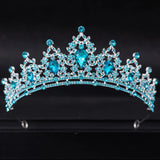 Wedding Hair Tiara Crystal Bridal Tiara Crown Silver Color Diadem Veil Tiaras Wedding Hair Accessories Headpieces Head Jewelry