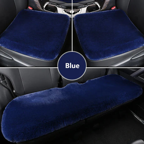 Car Seat Covers Wool Fur Capes for Cars Seat Protection Plush Material Warm Winter Suit Most Cushion Heated Interior Accessories