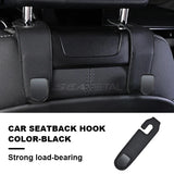 BLALION Car Seat Hook Hanger Hook Flip Leather Suede Auto Back Seat Headrest Hooks Storage Hanger Upgrade Car Interior Organizer