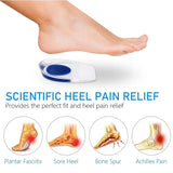 1 Pair Soft Silicone Gel Insoles for Heel Spurs Pain Foot Cushion Foot Massager Care Half Heel Insole Shoe Pads Height Increase