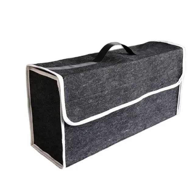 Car Storage Travel Bag Soft Woolen Felt Car Trunk Organizer Car Storage Box Bag Fireproof Stowing Tidying Package Blanket Tool