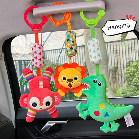 Newborn Baby Stroller Pendant Wind Chime Crib Hanging Baby Stuffed Color Bed Chime Rattle Comforting Hanging Ornament Toy