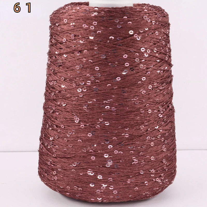 500G Glitter FancyYarn Sequin  Hand Crochet Thread Knitting Clothes Needleworkyarn With Sequins Knitting Yarn Needlework Sequins