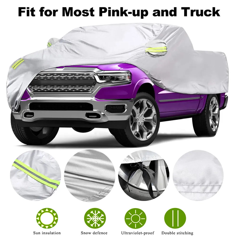 All Season Truck Cover Car Cover for Pickup Truck Against Dust Debris Windproof UV Protection 170T for Ford Raptor F150 F250 GMC