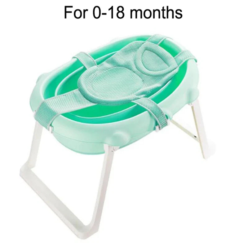 Baby Adjustable Infant Cross Shaped Slippery Bath Net Antis Kid Bathtub Shower Cradle Bed Seat Net And Ring cloth Home Mat Seat