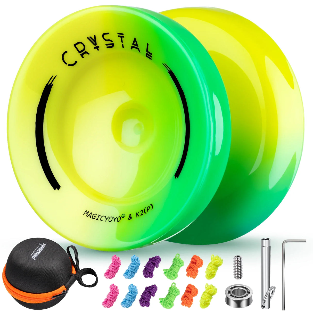 MAGICYOYO Crystal Yoyo K2, Professional Responsive Yoyo for Kids Beginners, Dual Purpose Yo-Yo for Advanced + Unresponsive Yo Yo