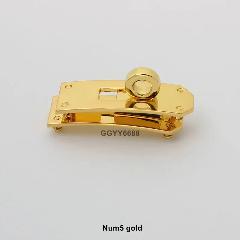 New Rectangle Eyelets Hanger Metal Lock for Bag Hardware Wholesale Fashion a Set of Locks Fitting Woman Handbag Bag Accessories