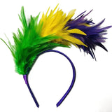 Feather Headband 1920s Mardi Gras Headband Flapper Feather Headband Flapper Headpiece Burlesque Headpiece With Feathers