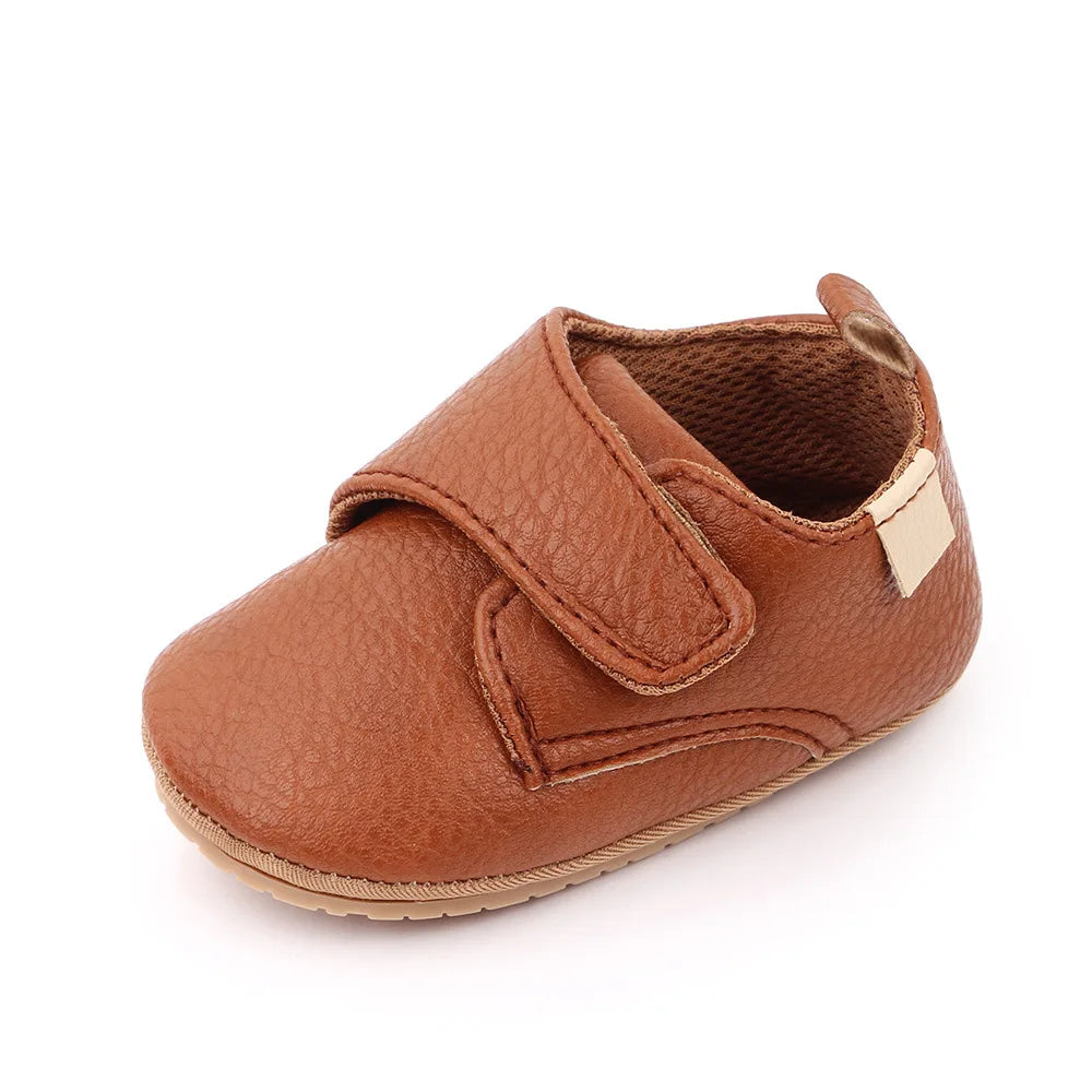 Newborn Baby Shoes Baby Boy Girl Shoes Classic Leather Rubber Sole Anti-slip Toddler First Walkers Infant Girl Shoes Moccasins