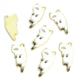 10pcs Kawaii Pet Kitten Enamel Charms for DIY Ornaments Accessories Necklace Earrings Keychain Cute Lazy Cat Alloy Pendants