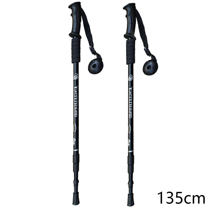 Trekking Poles Nordic Walking Sticks Telescopic Hiking Climbing Mountaineering Sticks Retractable Walking Cane 2pcs