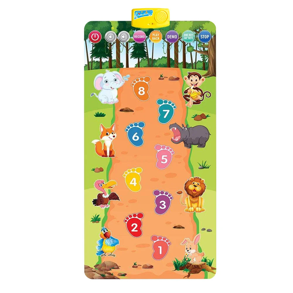 Kids Musical Piano Mat Duet Keyboard Play Mat 20 Keys Floor Piano with 8 Instrument Sound 5 Paly Modes Dance Pad Educatinal Toys