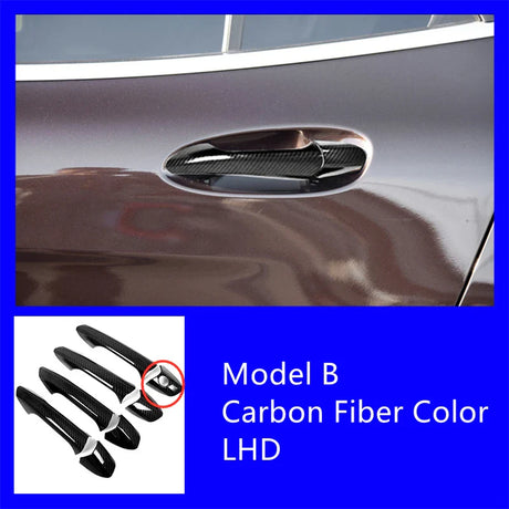 Car Styling Door Handle Frame Decoration Stickers Trim For Mercedes Benz GLA X156 200 260 2015-2019 LHD Exterior Accessories