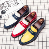 Fashion Men Loafers Slip On Classic British Style Casual Dress Shoes Classic Social Leather Shoes Elegant Original Boat Shoes