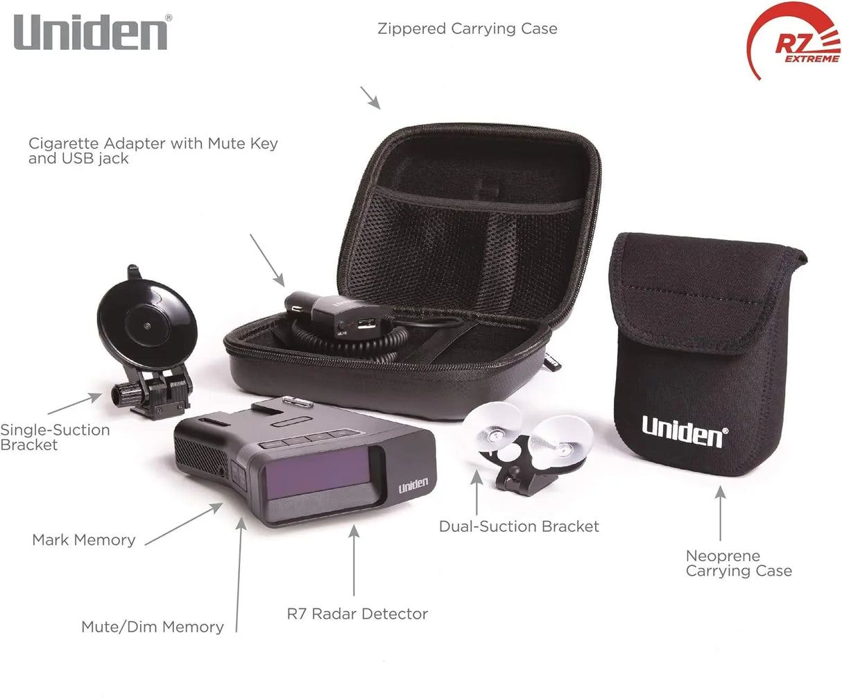 Uniden R7 Extreme Long Range Laser/Radar Detector, Built-in GPS w/Real-Time Alerts, Dual-Antennas w/Directional Arrows