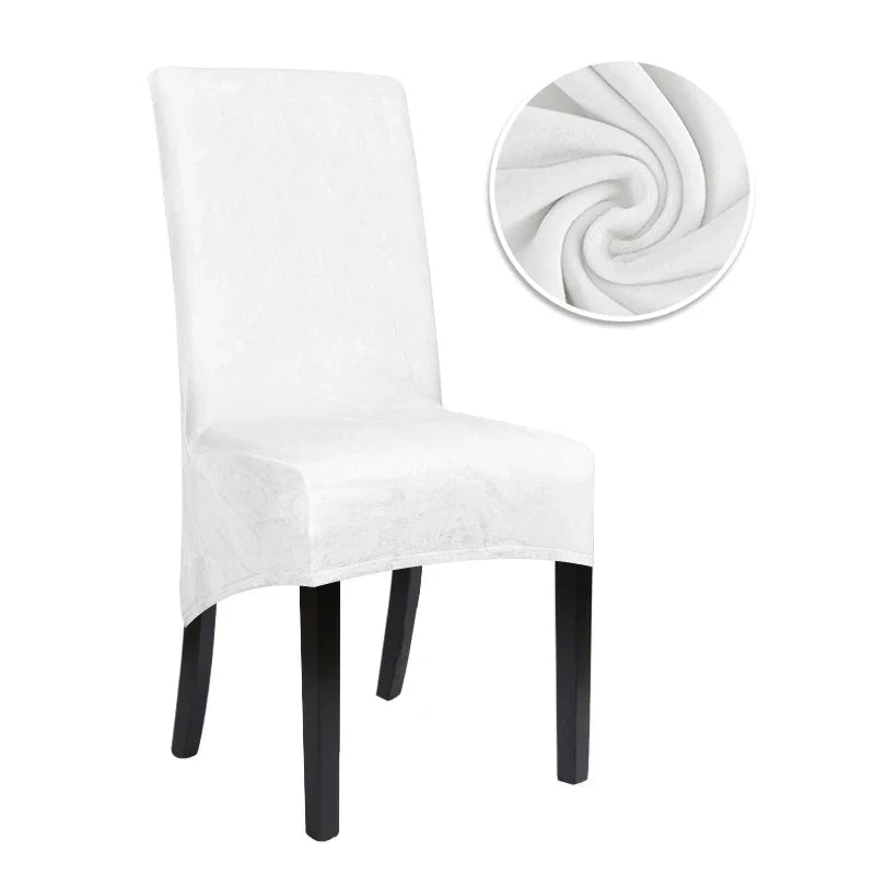 1/2/4/6 Pieces Real Velvet Fabric XL Size Chair Cover Big Size Long Back Europe Style Seat Chair Covers For Restaurant Hotel