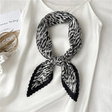 2023 Brand Crinkle Scarf Women Silk Satin Square Neck Tie Hand  Wirst Female Headscarves Bandana Shawl  Leopard Hair Foulard