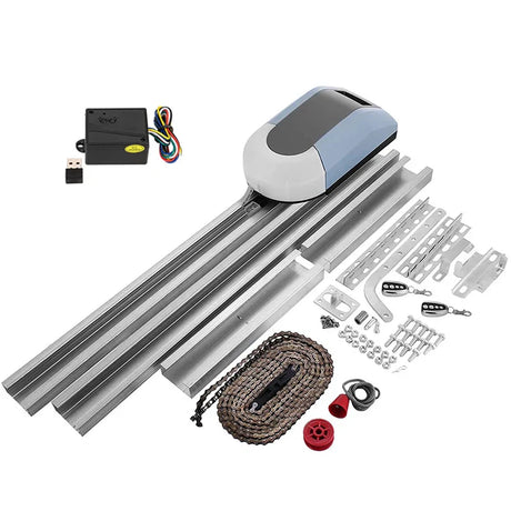 WiFi Control Automation Door Opener 800N Tilting Doors Motor 220V Garage Door Operator Kits With 2 Remote 3m Rails for 12²  Door