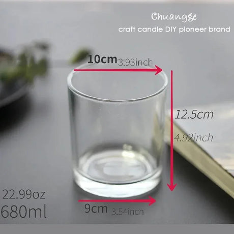 DIY Candle Jar Container Tumbler Holder Candlestick Frosted Transparent Glass Cup Handmade Candles Making Supplies Candle-making