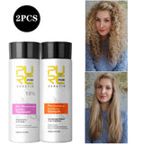 PURC Professional Keratin Hair Treatment Set Brazilian Hair Straightening Cream Smoothing Shampoo Magic Hair Mask Care