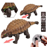 RC Dinosaur Kids Toy Remote Control Dinosaur With Light Electric Toy Radio-Controlled Animal Children Birthday Gift Ankylosaurus