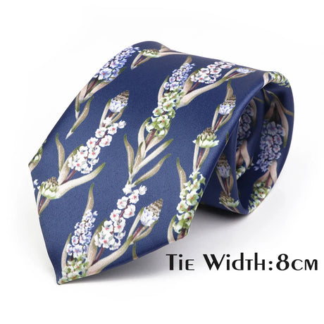 Vintage Floral Geometric Print Necktie Unique Style Mens Fashion 7cm/8cm Jacquard Tie Wedding Party Suit Cravat Skinny Gift