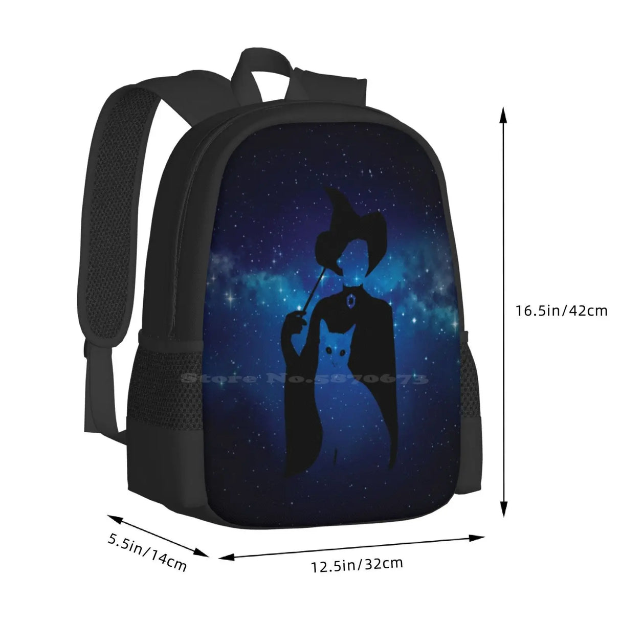 Cat Pattern Design Bag Student's Backpack Mcgonnagal Mcgonagall Potter Magic Castle Wand Witch Kitten Animagus Patronus Love