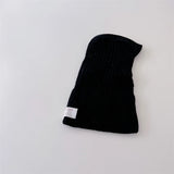 Winter Warm Solid Knit Hooded One Piece Baby Scarf Hats Toddler Kids Caps Accessories