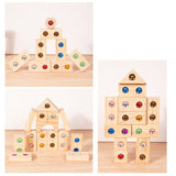 Wooden Acrylic Gems Cubes Blocks 32pcs 50pcs/set Rainbow Stacking Building Blocks Kids Adults Montessori Educational Toys Gifts