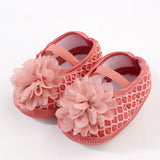 2023 Brand New Newborn Infant Baby Girl Summer Kids Shoes Soft Sole Crib Prewalker Toddler Anti-Slip Solid Floral First Walkers