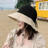 Foldable Wide Brim Floppy Girls Straw Hat Sun Hat Beach Women Summer Hat UV Protect Travel Cap Lady Cap Female Bucket Hat