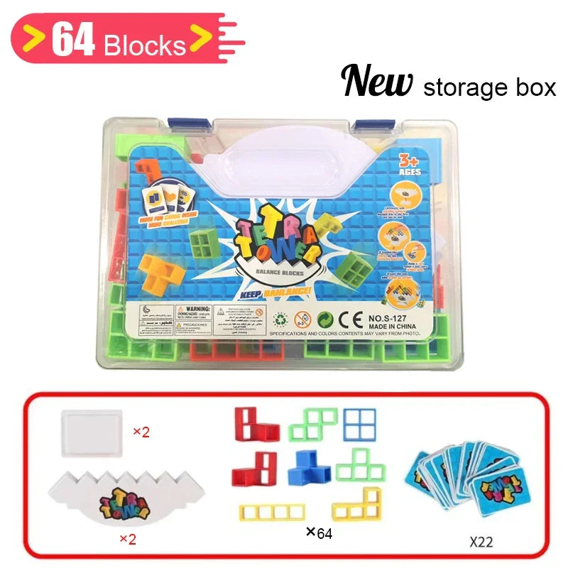 HOT Stacking Blocks Tetra Tower Balance Game Stacking Building Blocks Puzzle Board Assembly Bricks Educational Toys for Children