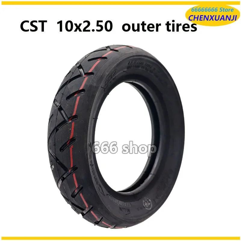 10 Inch 10x2.50 Tire CST Pneumatic Inner Tube Outer Tyre for Kugoo M4 Pro Speedway Zero 10X Electric Scooter Self-balance Car