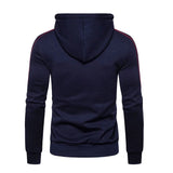 Men's Zip Up Jackets Color Matching Casual Hoodies Running Hiking Sportswear Spring Autumn Fleece Multiple Pockets Sweatshirts