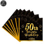 Men Women Birthday Disposable Tableware Party Decor 30 40 50 60 Years Anniversary Party Adult Happy Birthday Party Supplies